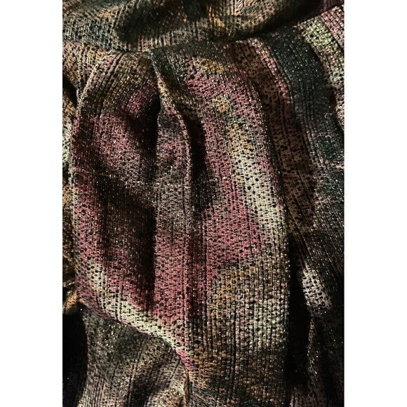 Alice + Olivia Purple Metallic Bubble Hem Marie Tulip Cocktail Prom Dress - Picture 15 of 15